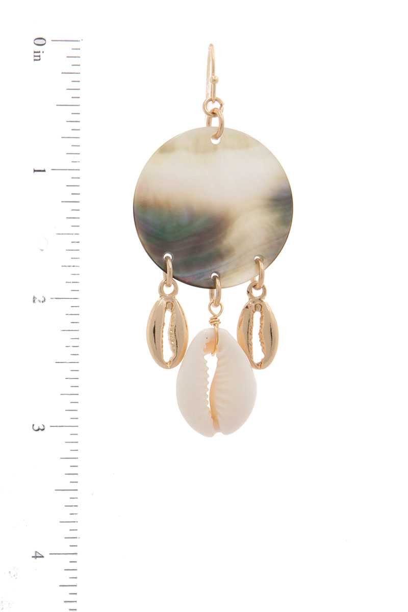 Cowrie Shell Dangle Drop Earring