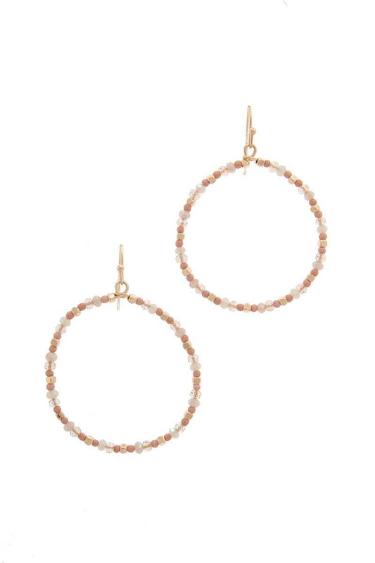 Beaded Circle Drop Earring