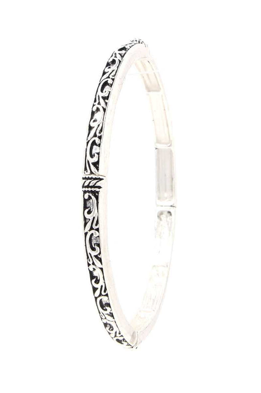 Filigree Metal Stretch Bracelet