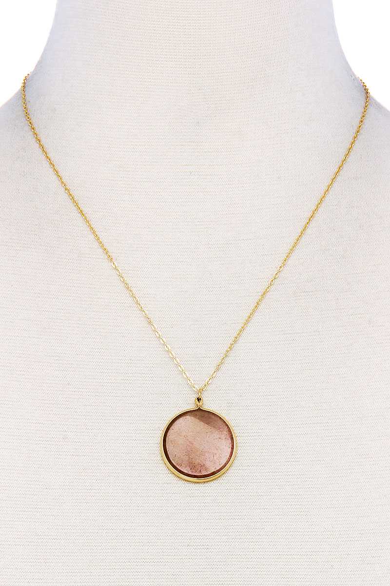 Fashion Circle Pendant Chic Necklace