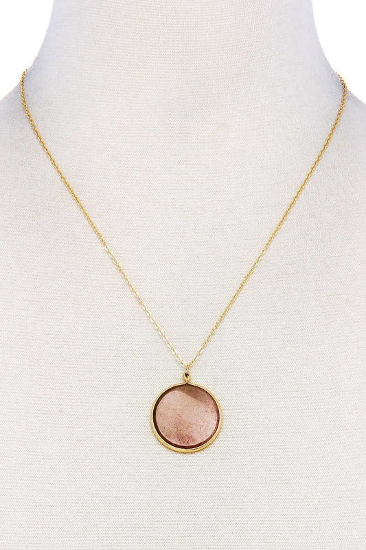 Fashion Circle Pendant Chic Necklace