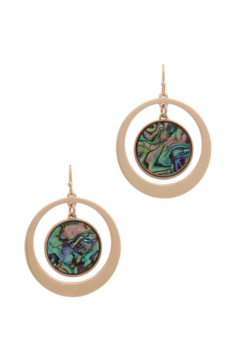 Double Circle Drop Earring