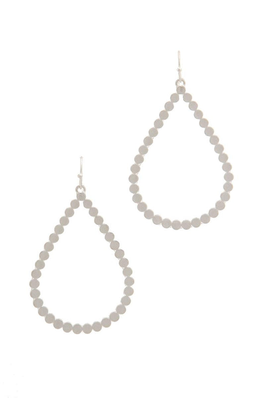 Metal Teardrop Shape Drop Earring