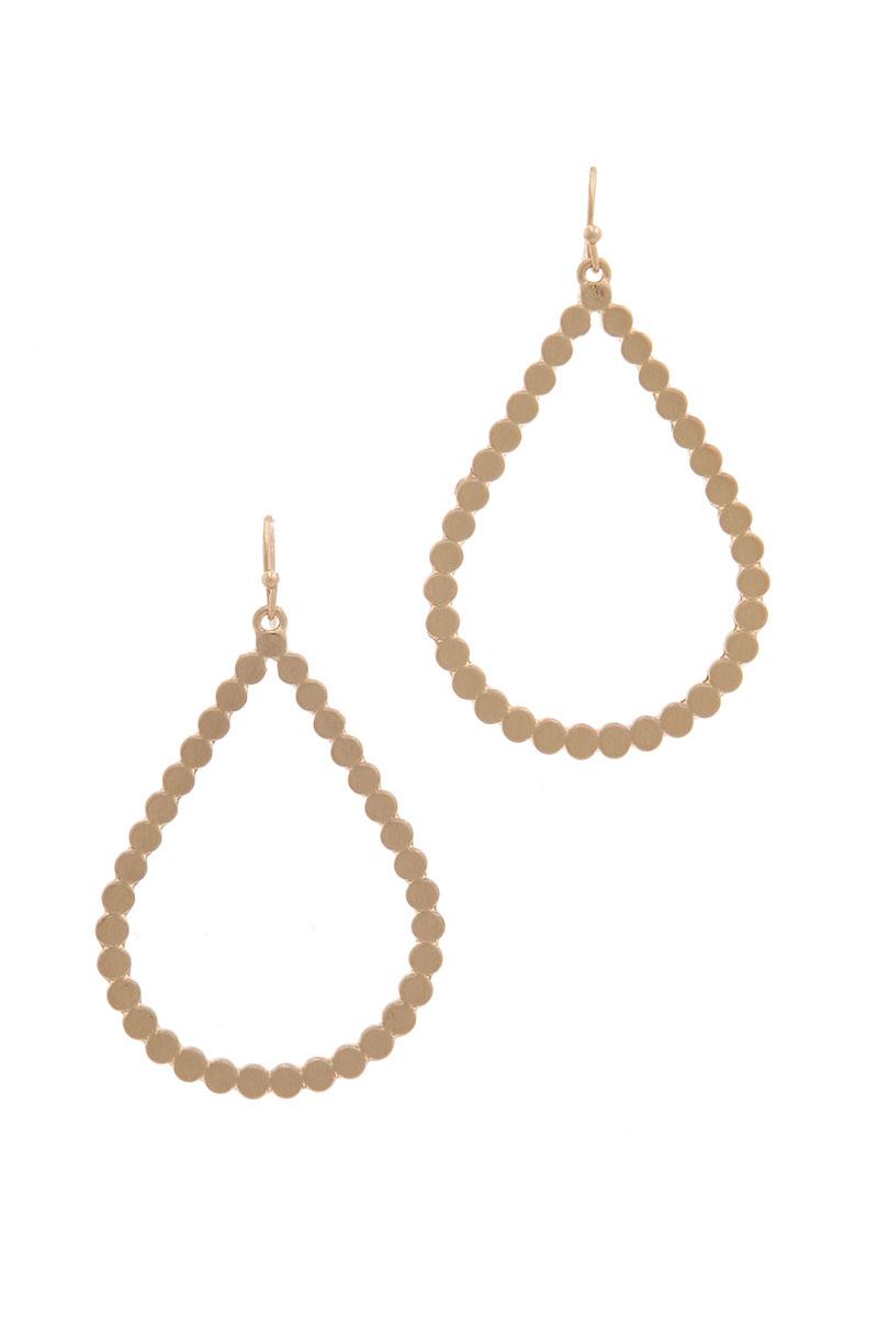 Metal Teardrop Shape Drop Earring