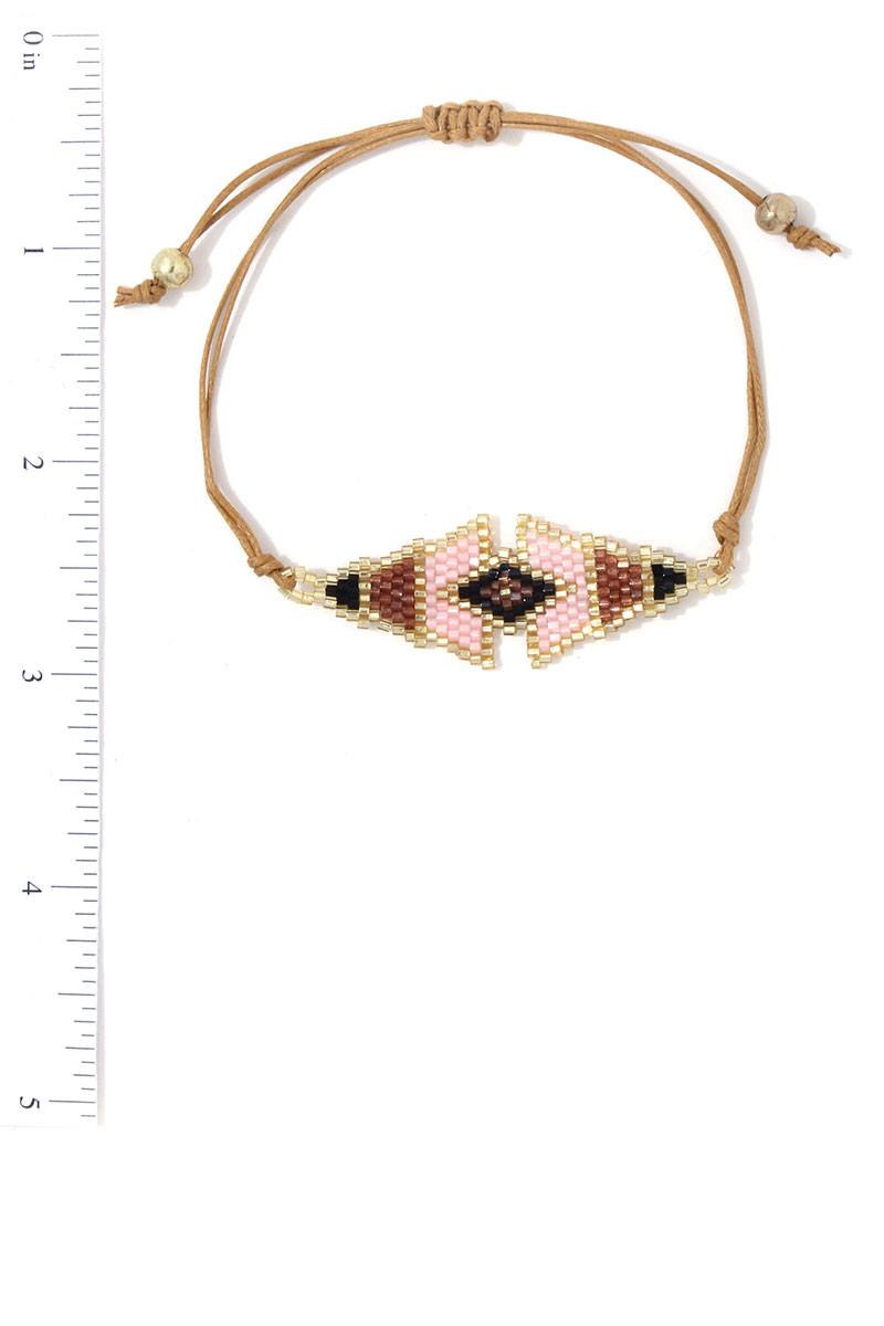 Triangular Shape Beaded Adjustable Bracelet