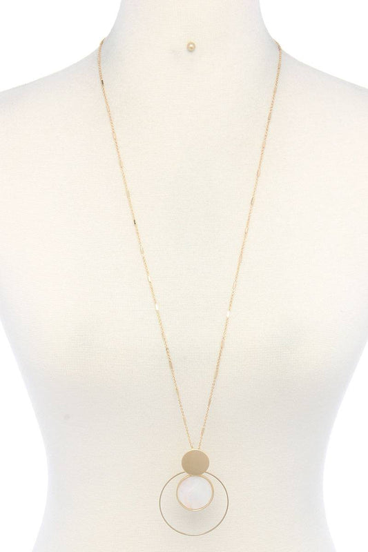 Cut Out Circle Pendant Necklace