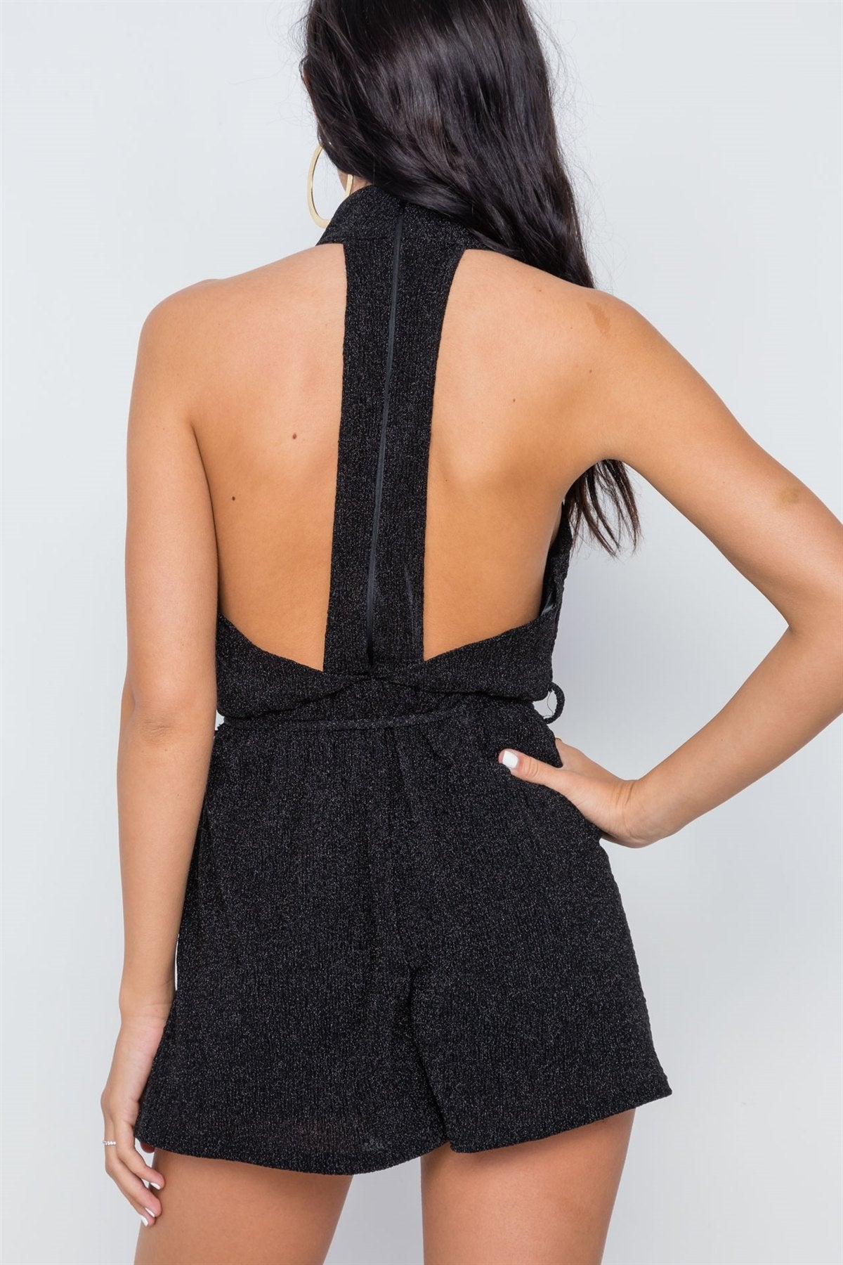 Mock Neck Cami Evening Romper