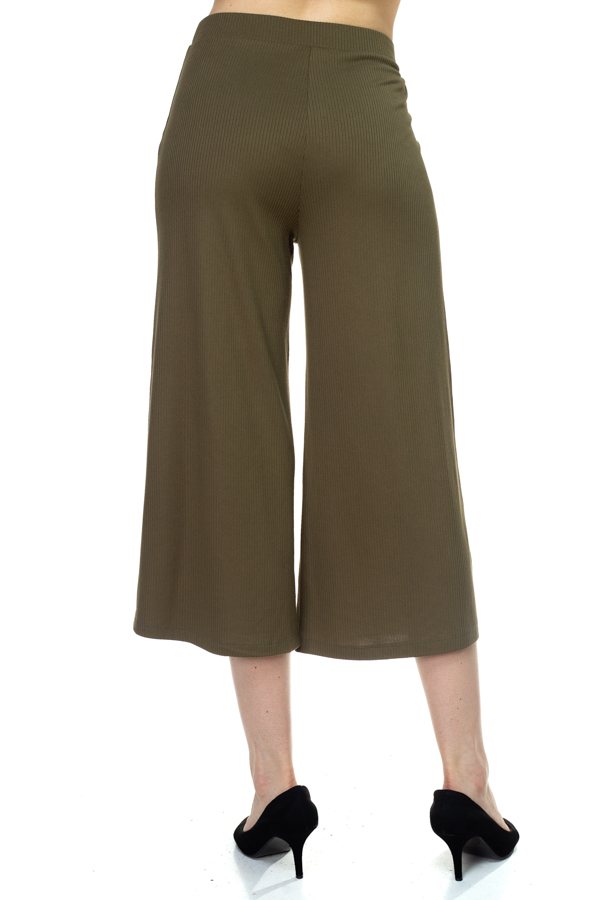 Solid Wide Leg Pants