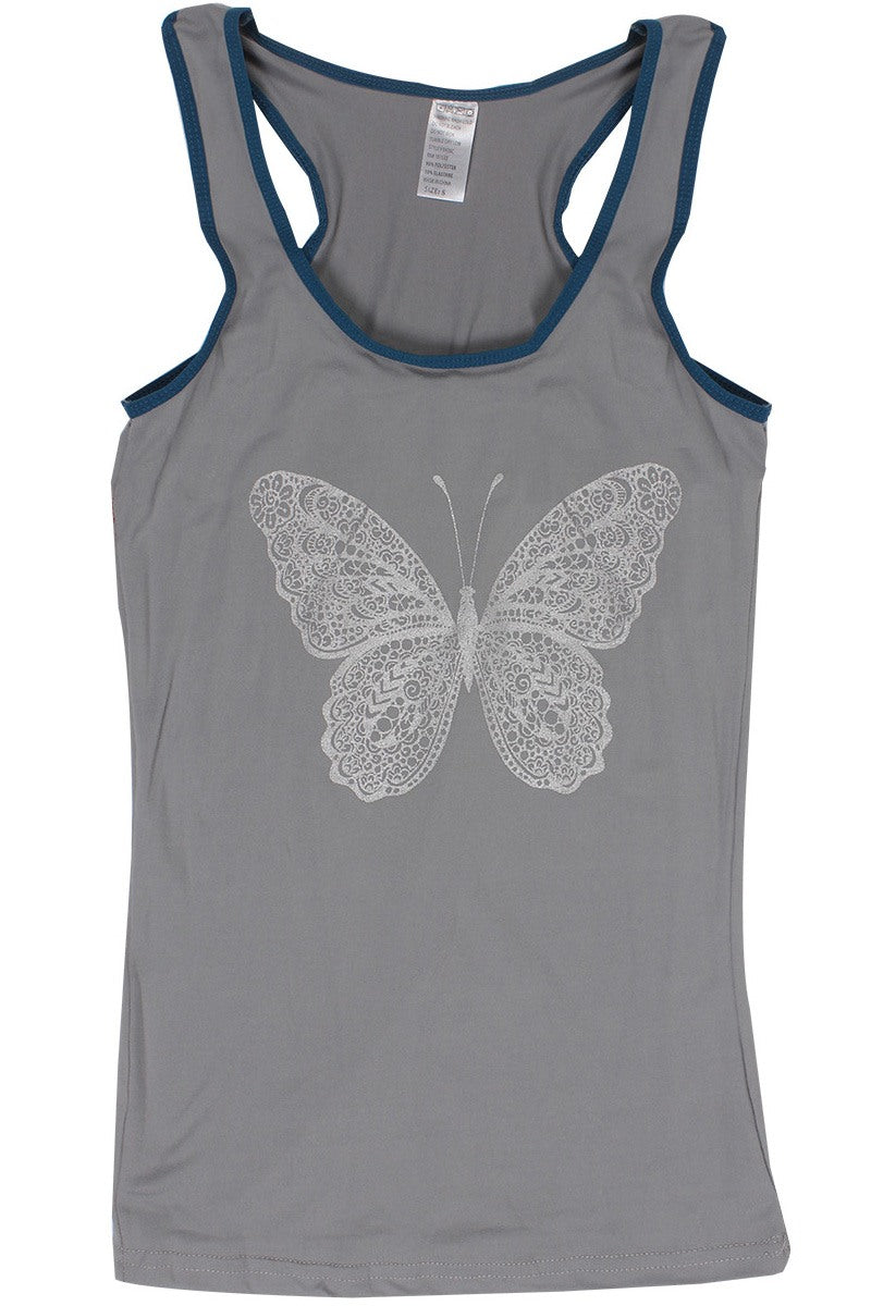 Knit Racerback Tank With Printed Capris Set