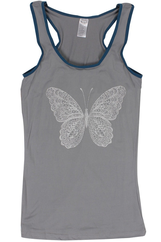 Knit Racerback Tank With Printed Capris Set