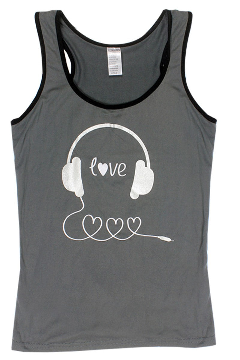 Knit Racerback Tank With Printed Capris Set