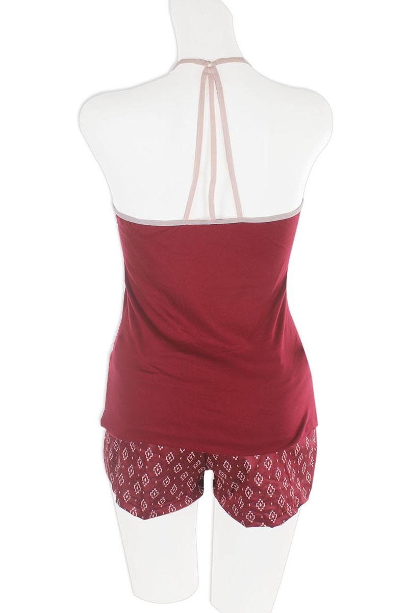 Knit Strappy Cami With Printed Shorts