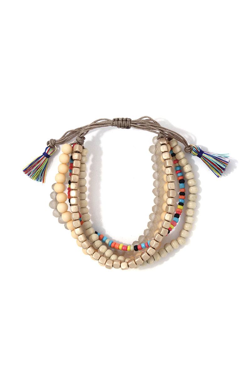 Multi Beaded Adjustable Bracelet