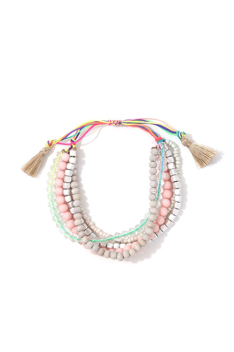 Multi Beaded Adjustable Bracelet