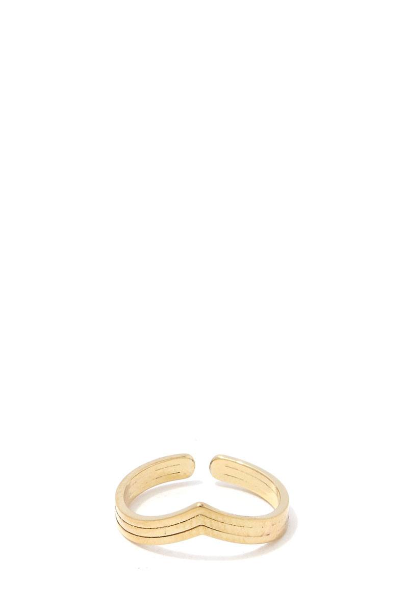 Chevron Shape Metal Ring