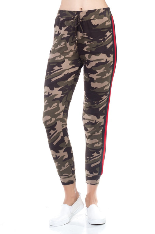 Camo Side Stripe Taping Pants