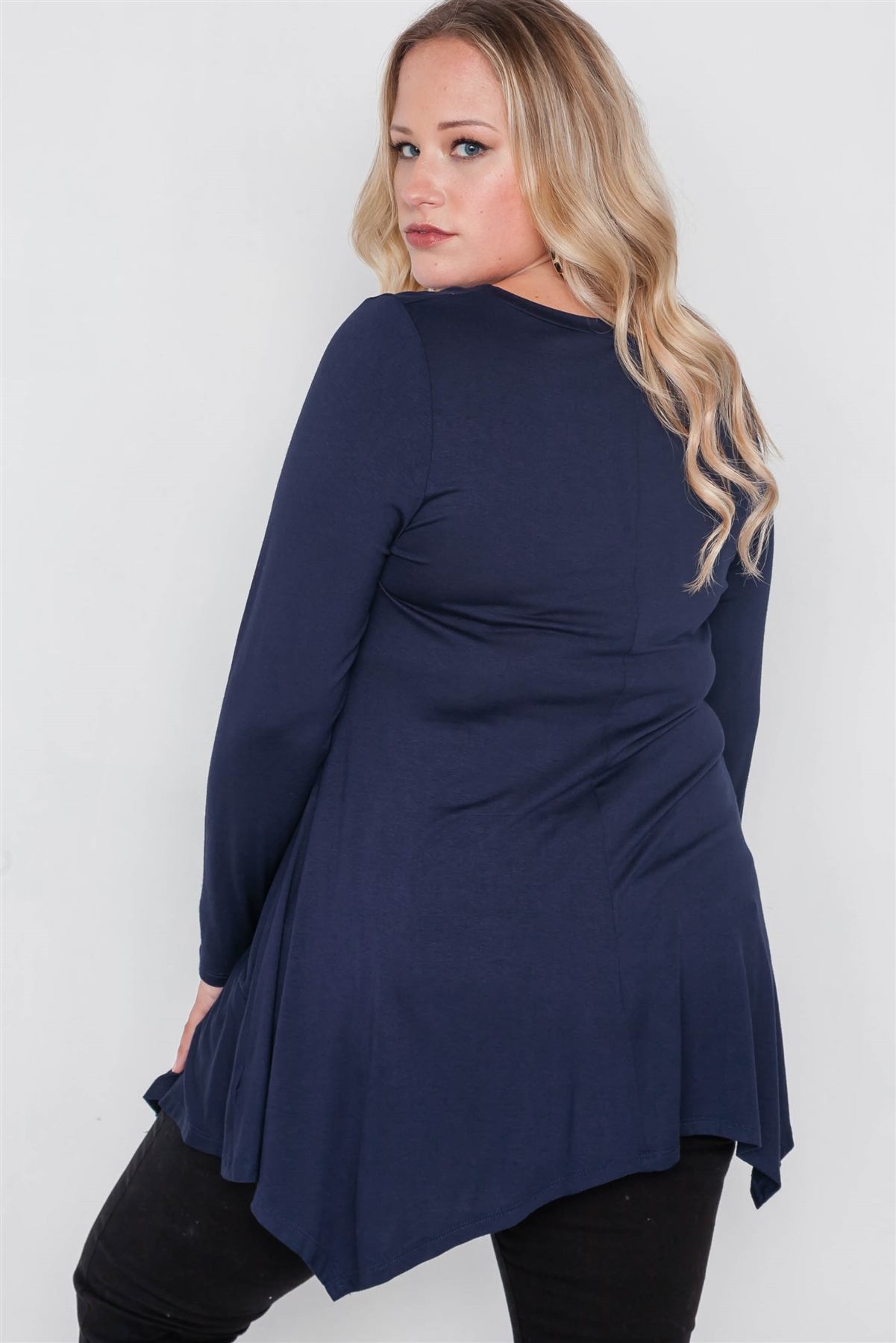 Plus Size Long Sleeve Basic Top