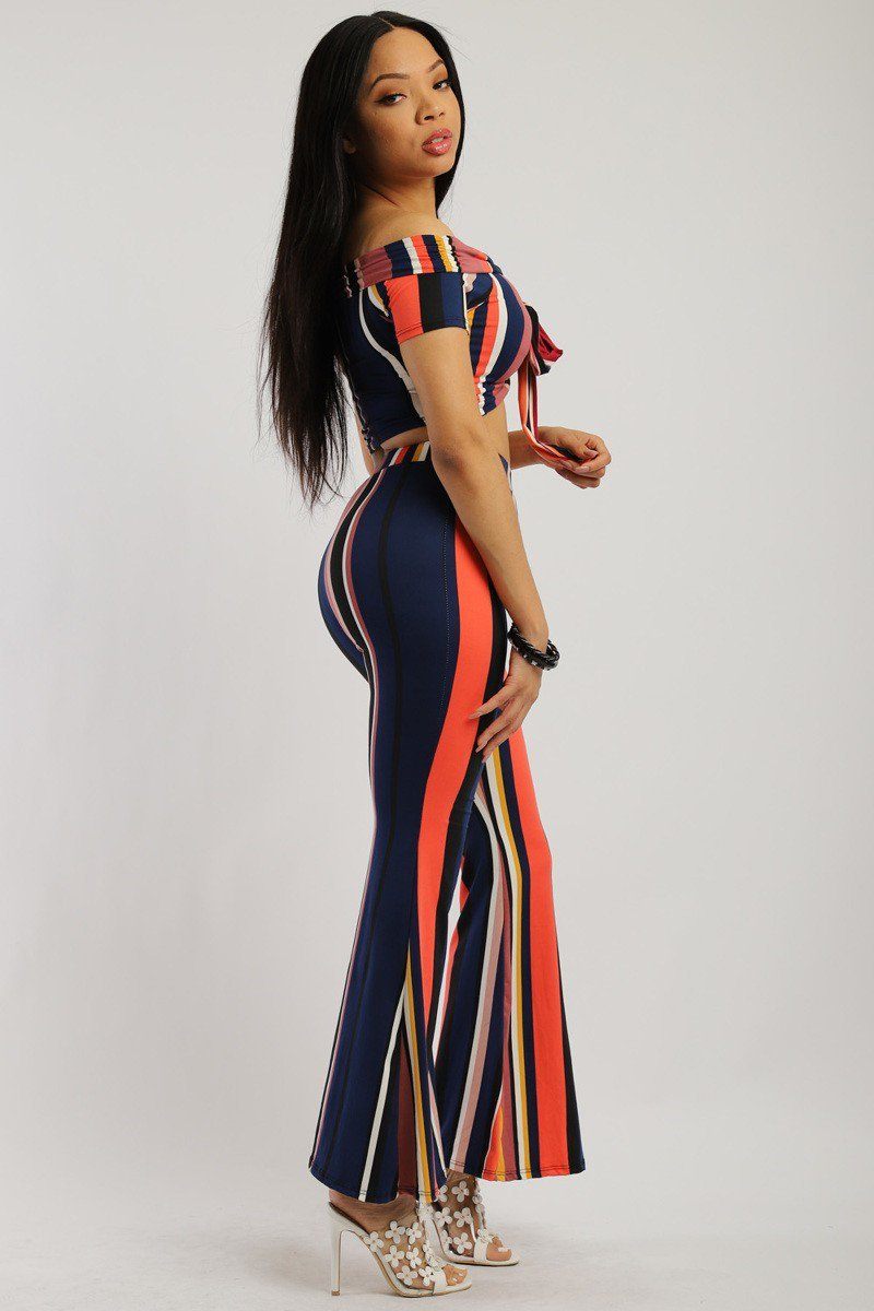 Striped, Two-piece Knit Set