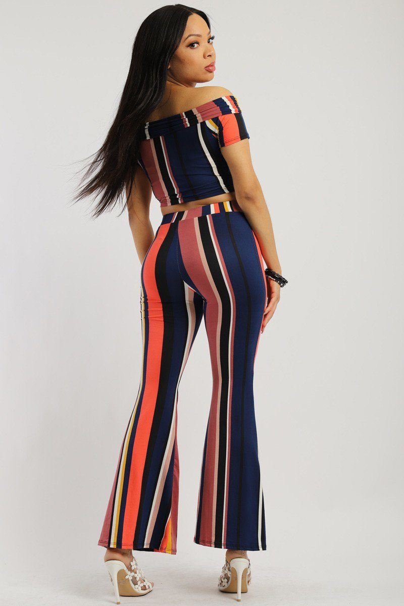 Striped, Two-piece Knit Set