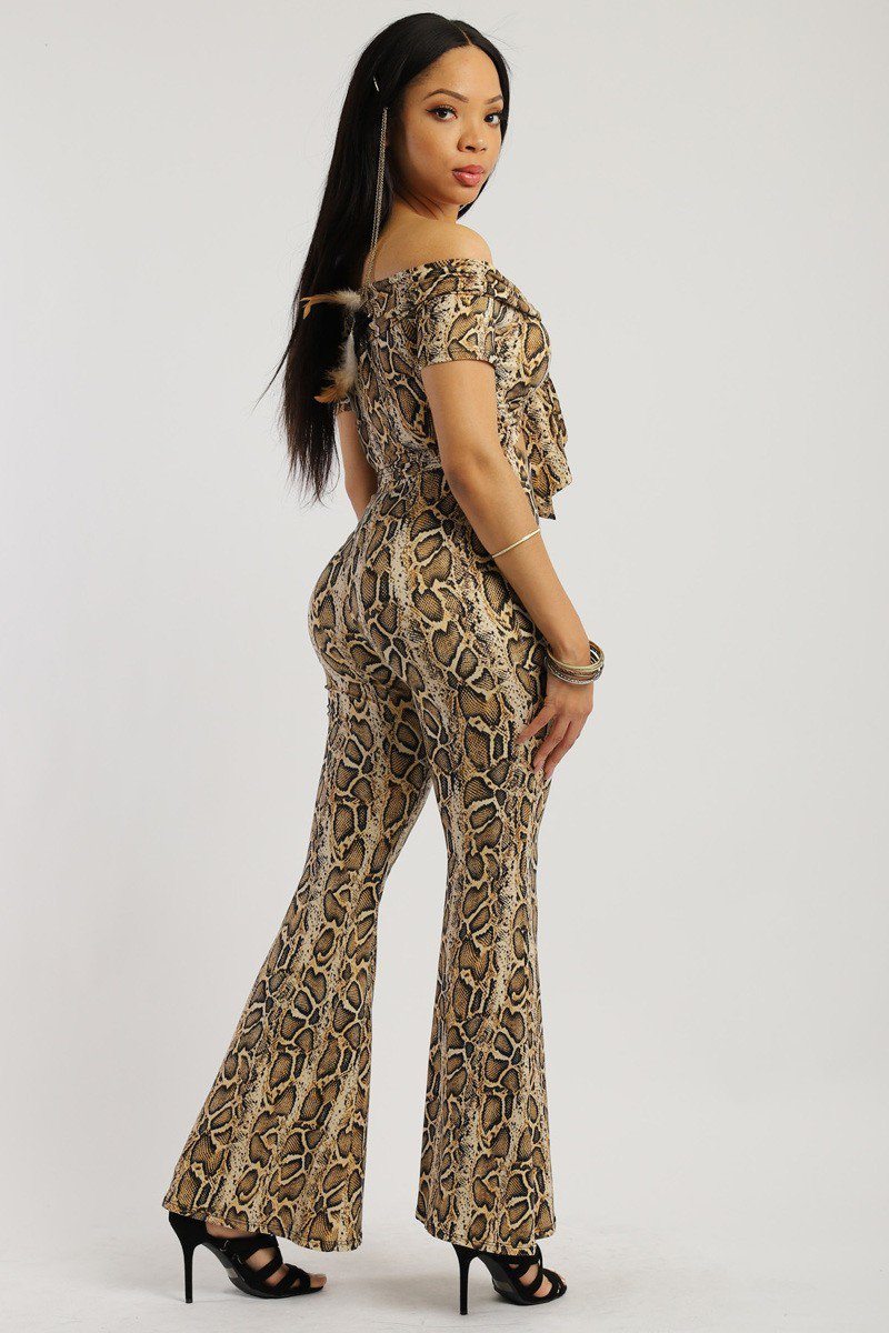 Animal Print, Two-piece Knit Set