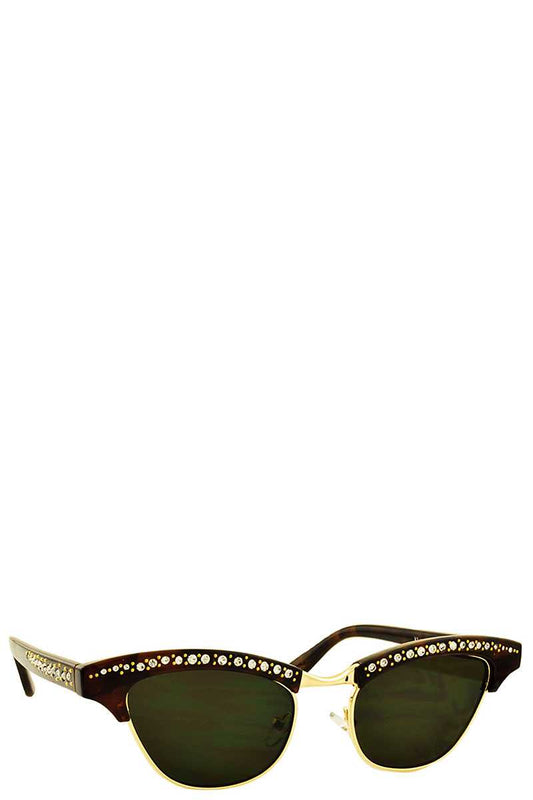 Multi Rhinestone Cat Eye Sunglasses