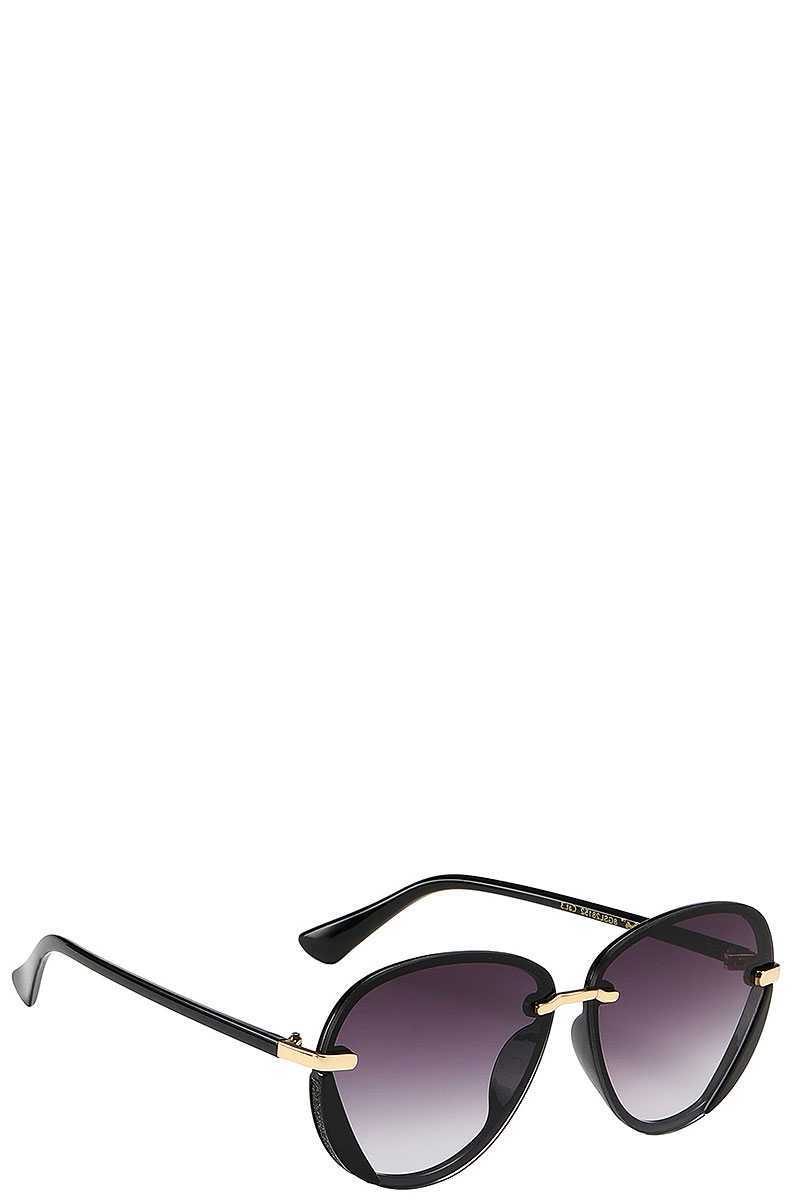 Giselle Haute Contour Round Hybrid Frame Panel Lens Ladies Shades
