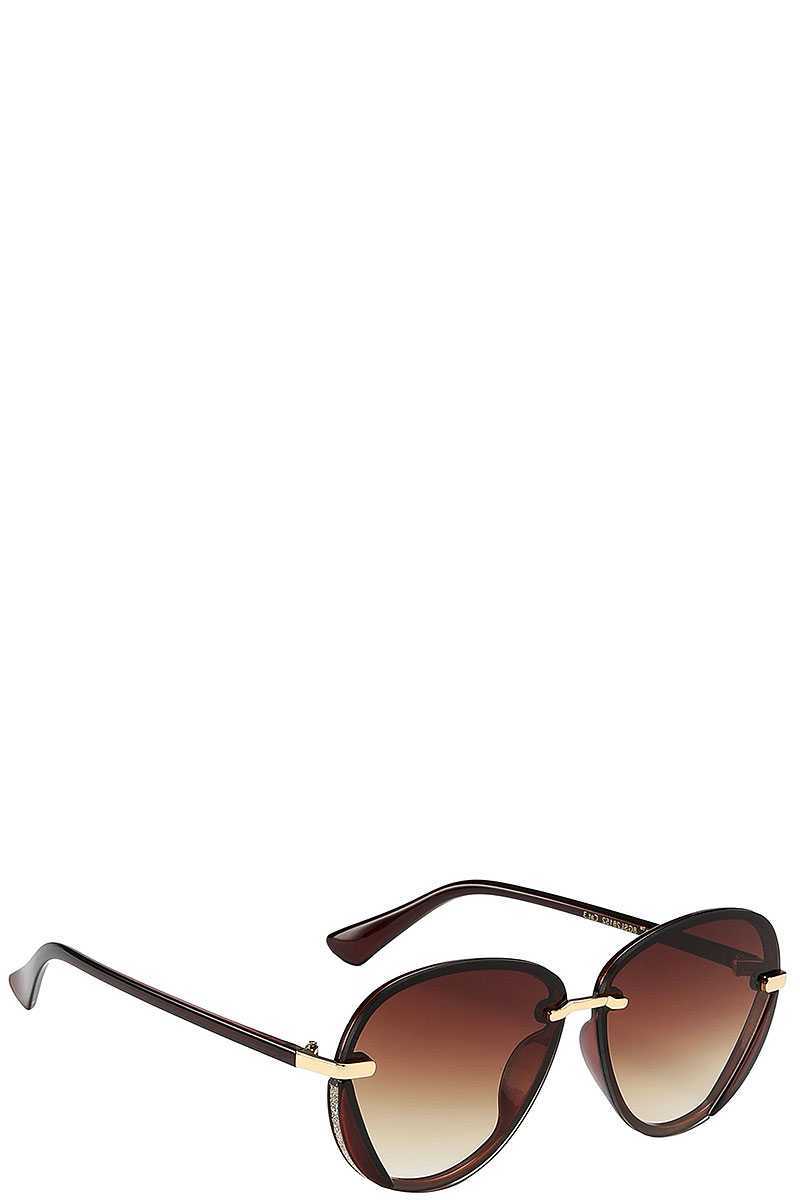 Giselle Haute Contour Round Hybrid Frame Panel Lens Ladies Shades