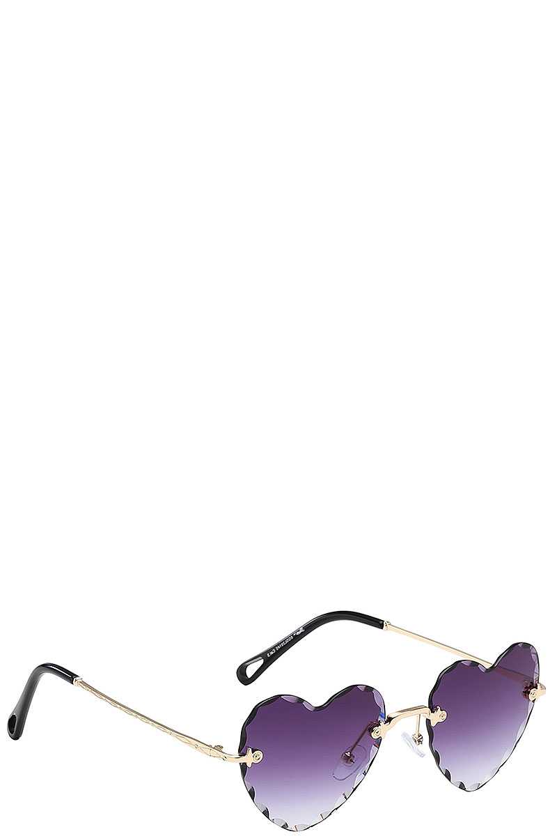Giselle Fabulous Rimless Frame With Diamond Cut Lens Ladies Sunglasses