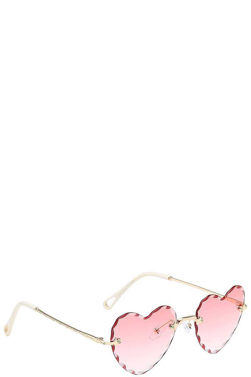 Giselle Fabulous Rimless Frame With Diamond Cut Lens Ladies Sunglasses