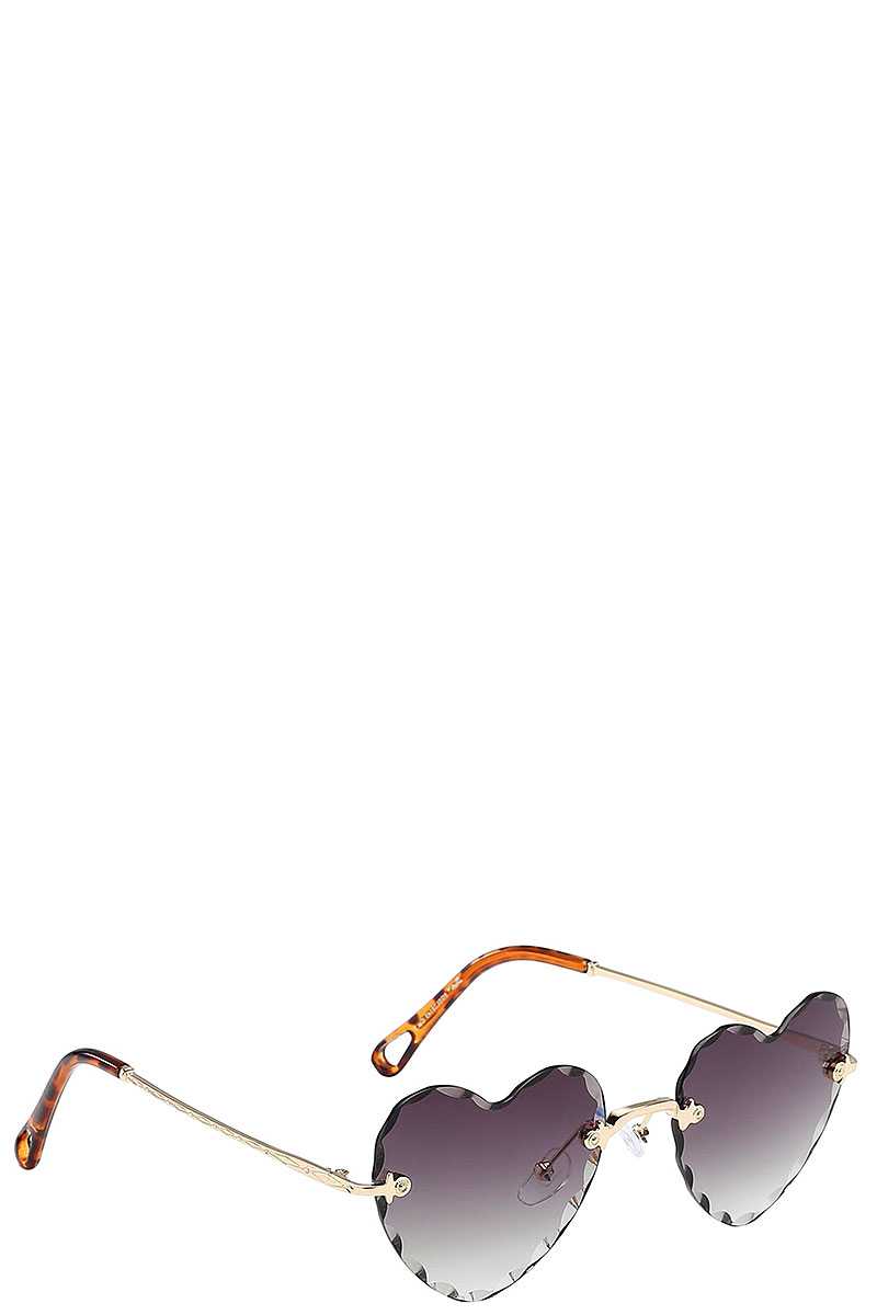 Giselle Fabulous Rimless Frame With Diamond Cut Lens Ladies Sunglasses