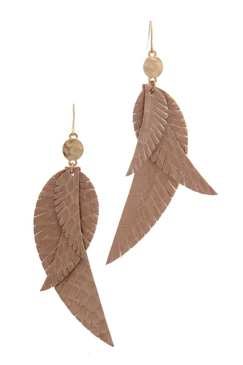 Genuine Leather Drop Earring