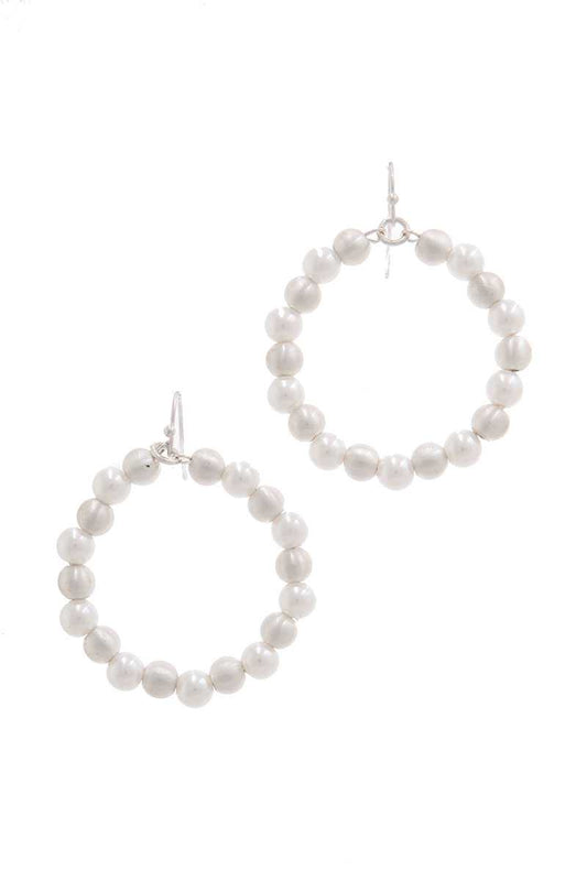 Beaded Circle Drop Earring