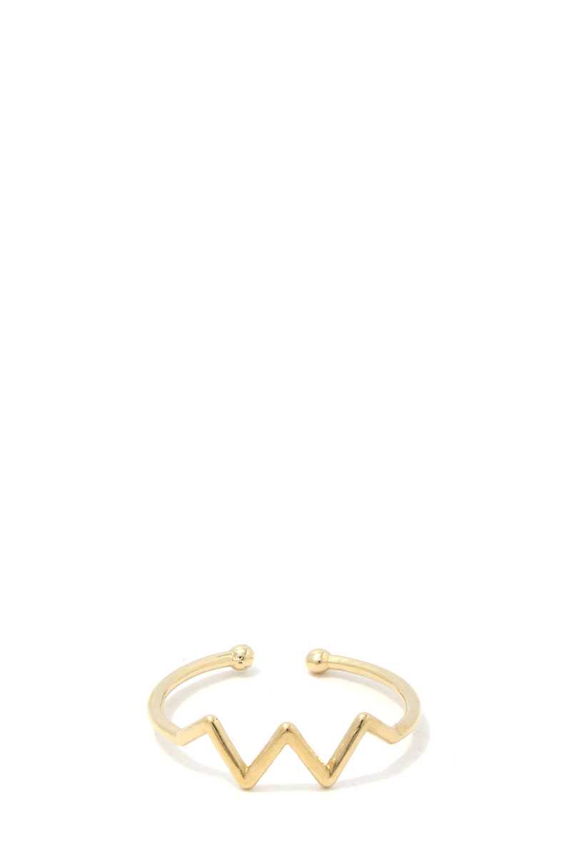 Chevron Shape Metal Ring