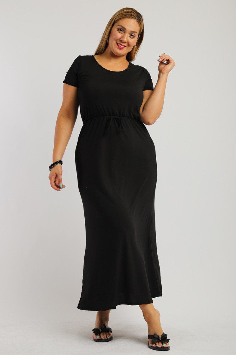 Solid, Ankle Length Maxi Dress