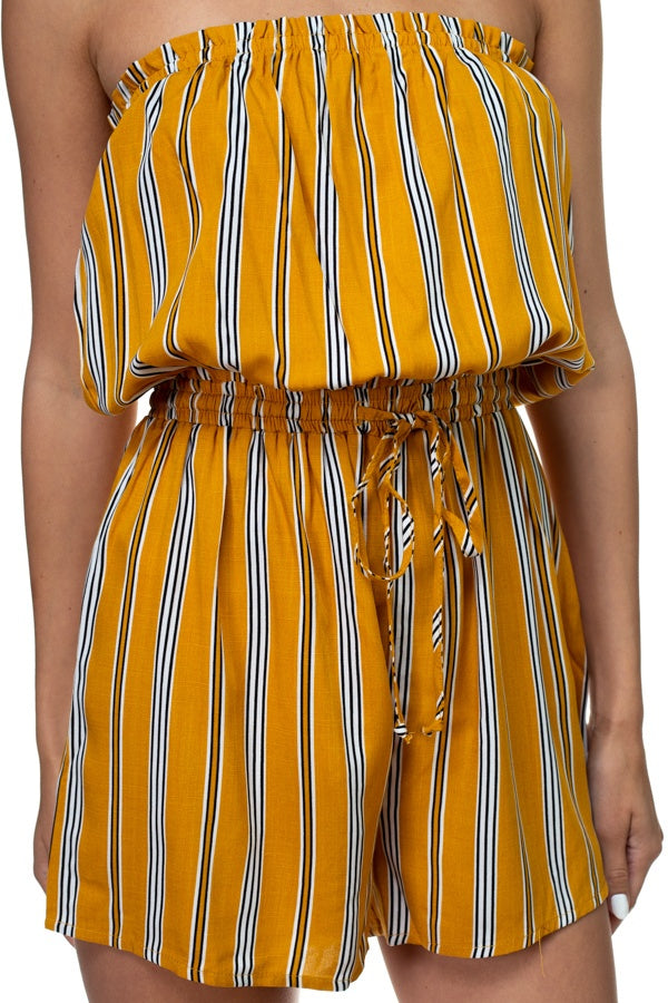 Tube Top Stripe Romper