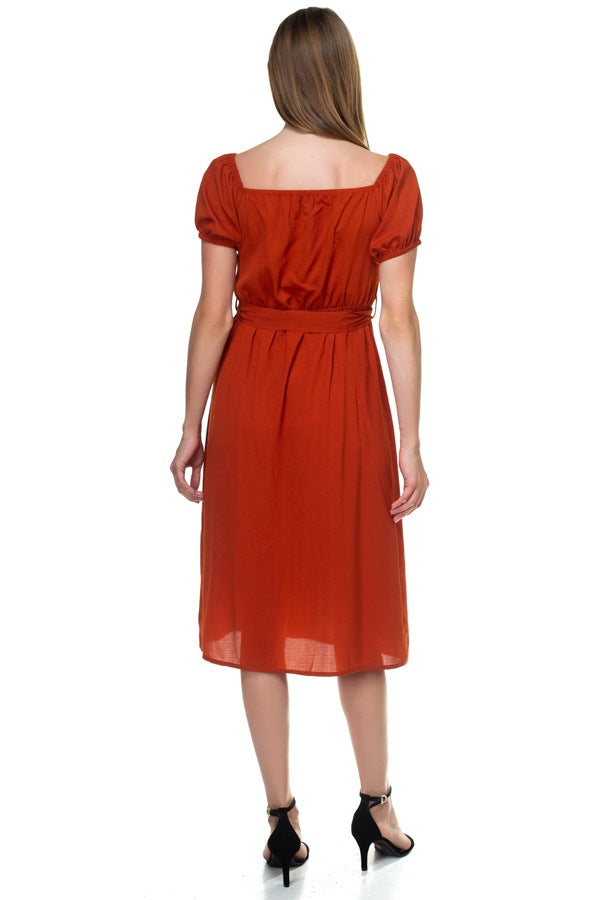Button Down Midi Dress