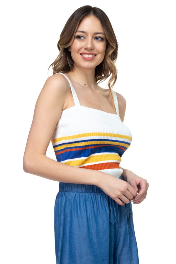 Stripe Sweater Cropped Top