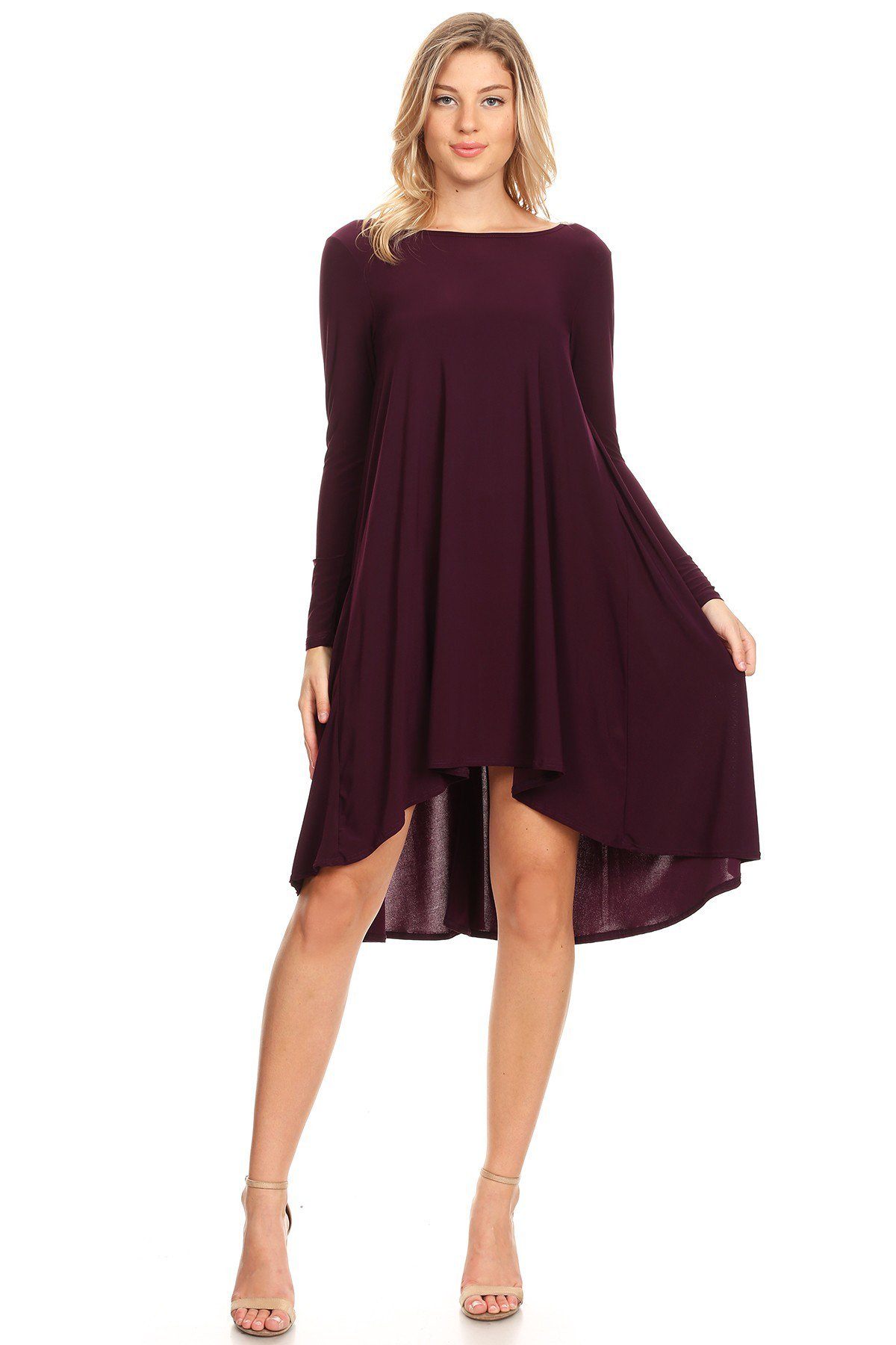 Solid, Loose Fit Dress