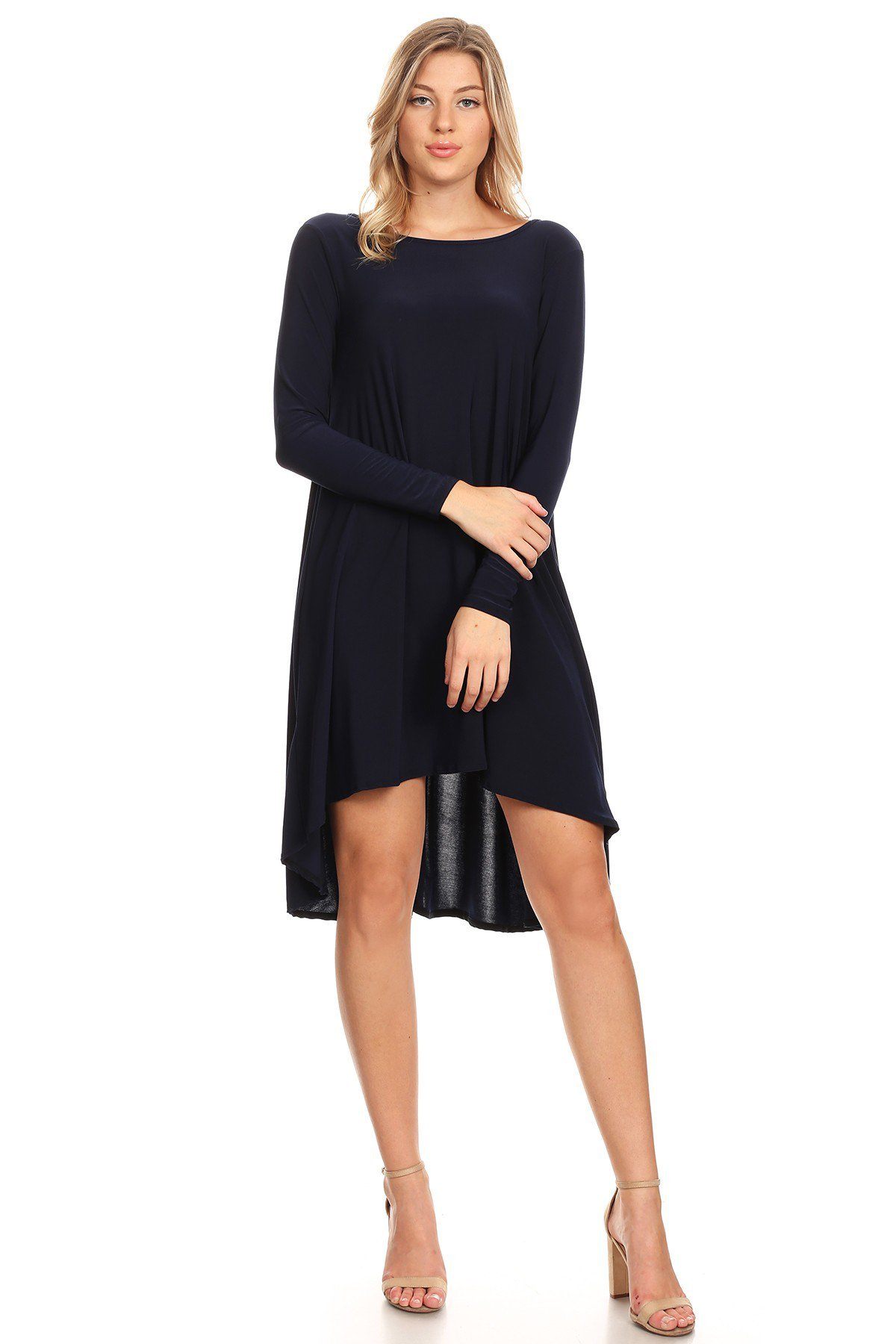 Solid, Loose Fit Dress