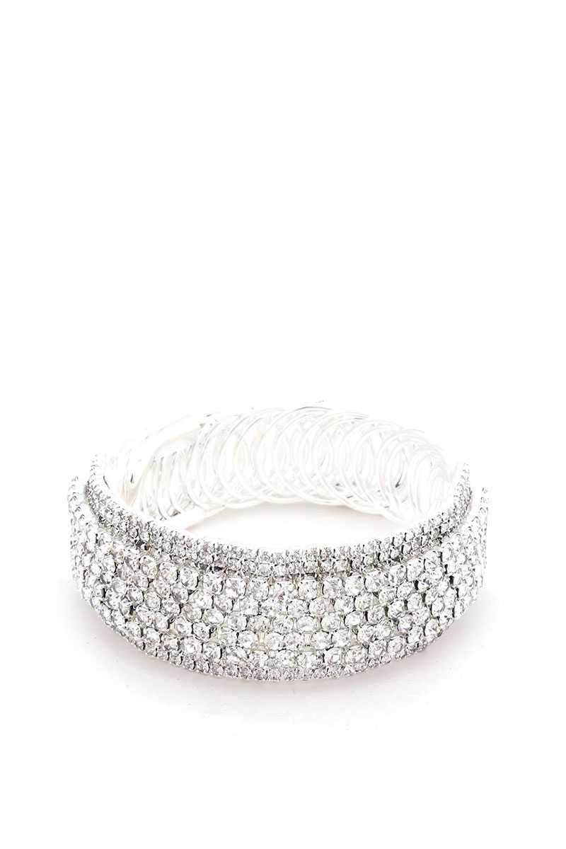 Rhinestone Adjustable Metal Bracelet