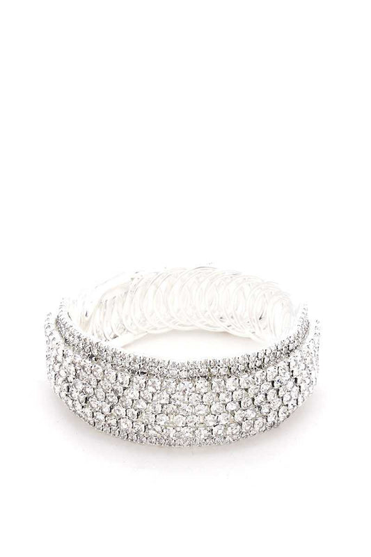 Rhinestone Adjustable Metal Bracelet