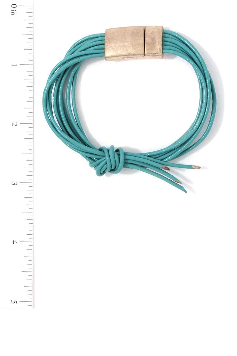 Pu Leather Magnetic Bracelet