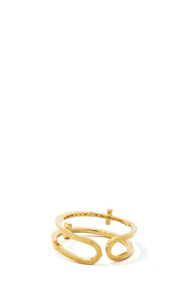Fashion Cross Infinity Rhinestone Ring