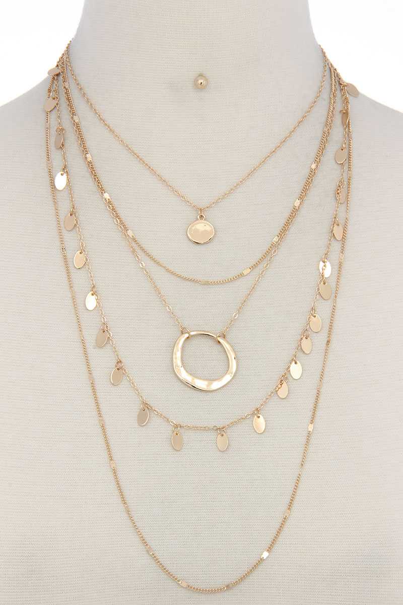 Metal Layered Necklace