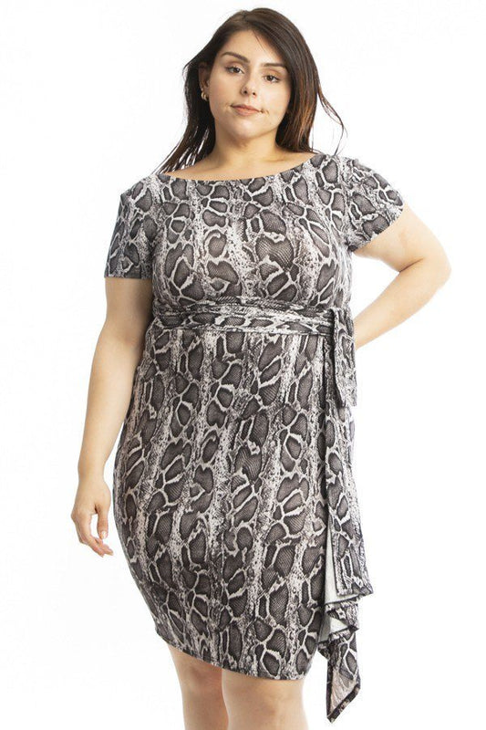 Midi Length Silhouette Short Sleeve Dress