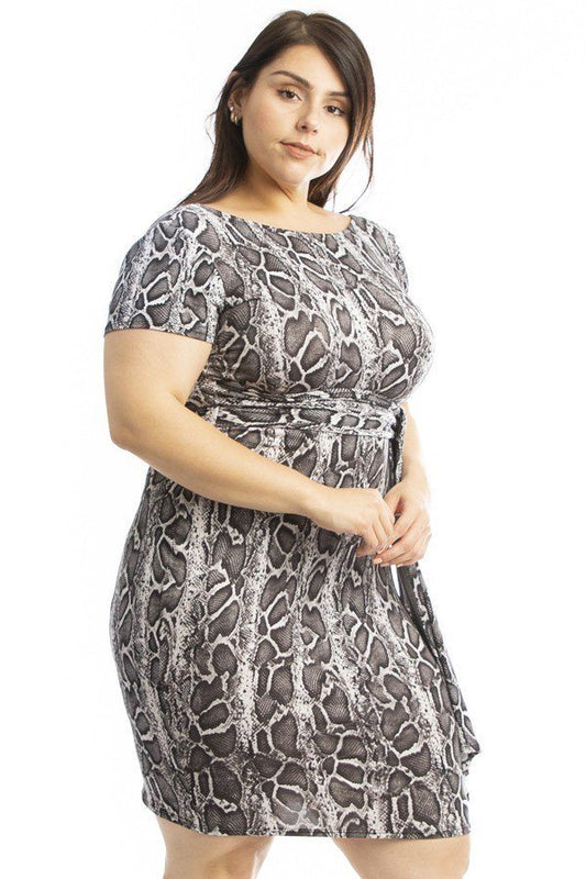 Midi Length Silhouette Short Sleeve Dress