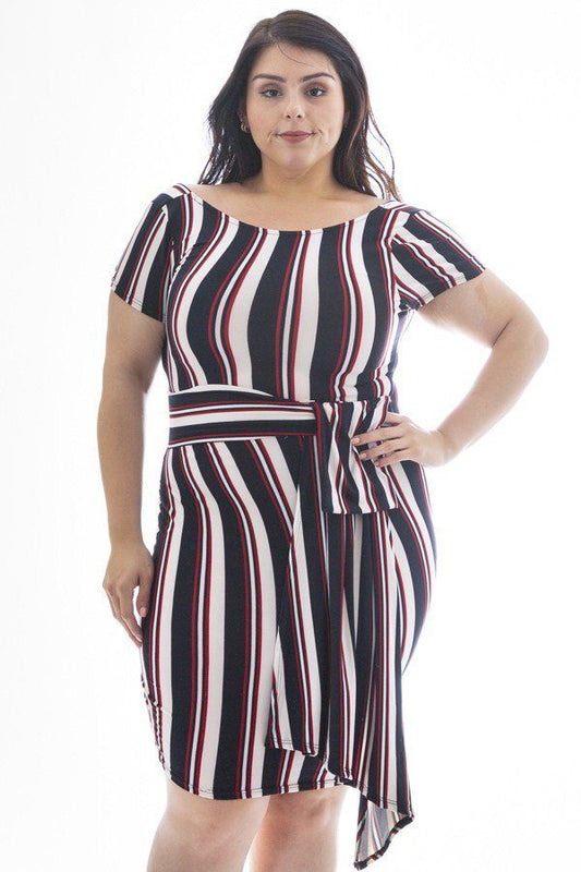 Midi Length Silhouette Short Sleeve Dress