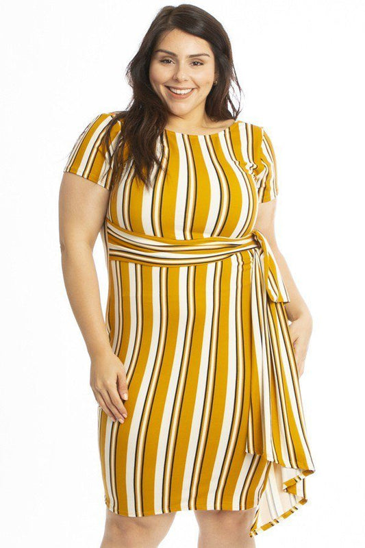 Midi Length Silhouette Short Sleeve Dress