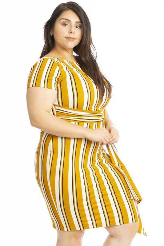 Midi Length Silhouette Short Sleeve Dress