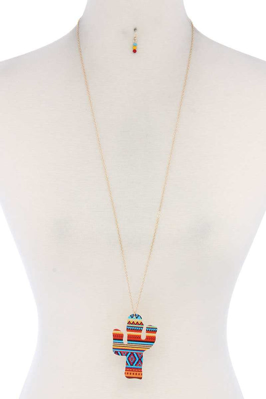 Cactus Pendant Necklace